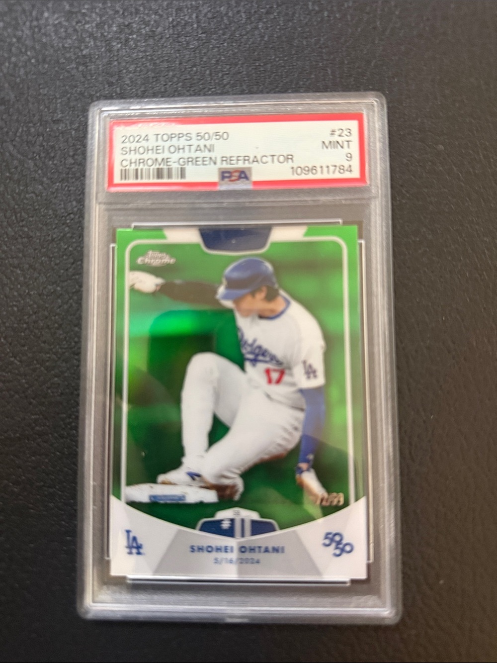 Topps Green Chrome Refractor Shohei Ohtani Baseball Card